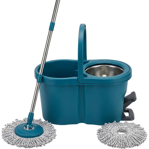 Rglwx Foot Pedal Spin Mop with Divided Bucket Petrol Blue - Product view